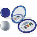 Plastic Round Folded Sewing Set with Mirror